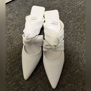 Jeffrey Campbell Ivory Knotted Mules